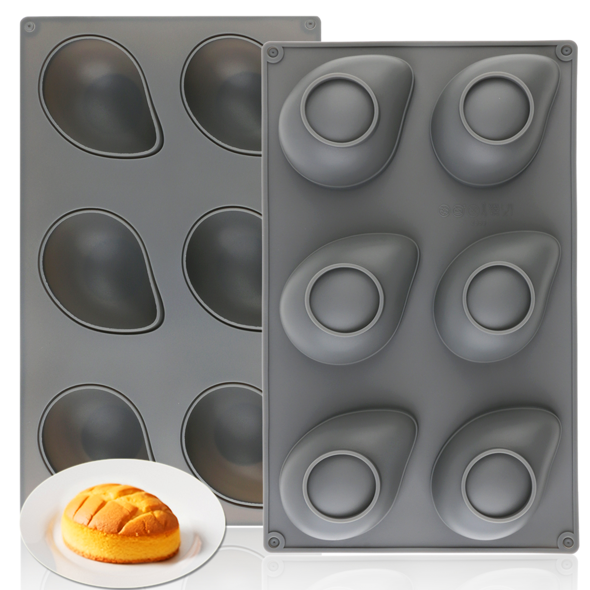 Soap Making Items - 1pcs Gray Thick Silicone Mousseline Mold