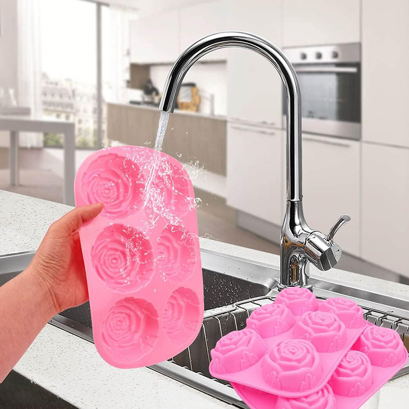 Soap Making Oven - Silicone 6Holes Flower Rose Cake Ice