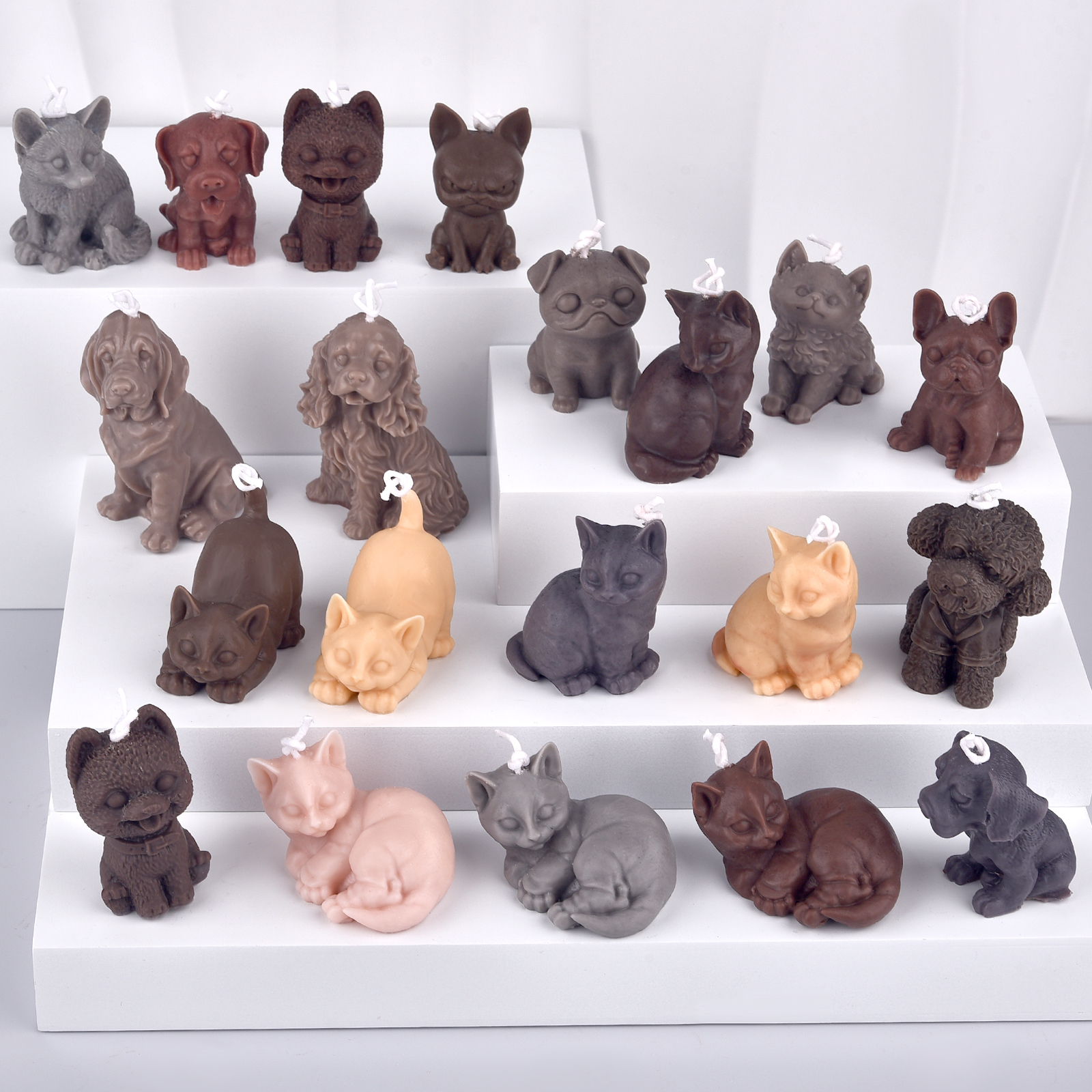 Soap Making Molds - 3D Dogs Cats Silicone Mold For