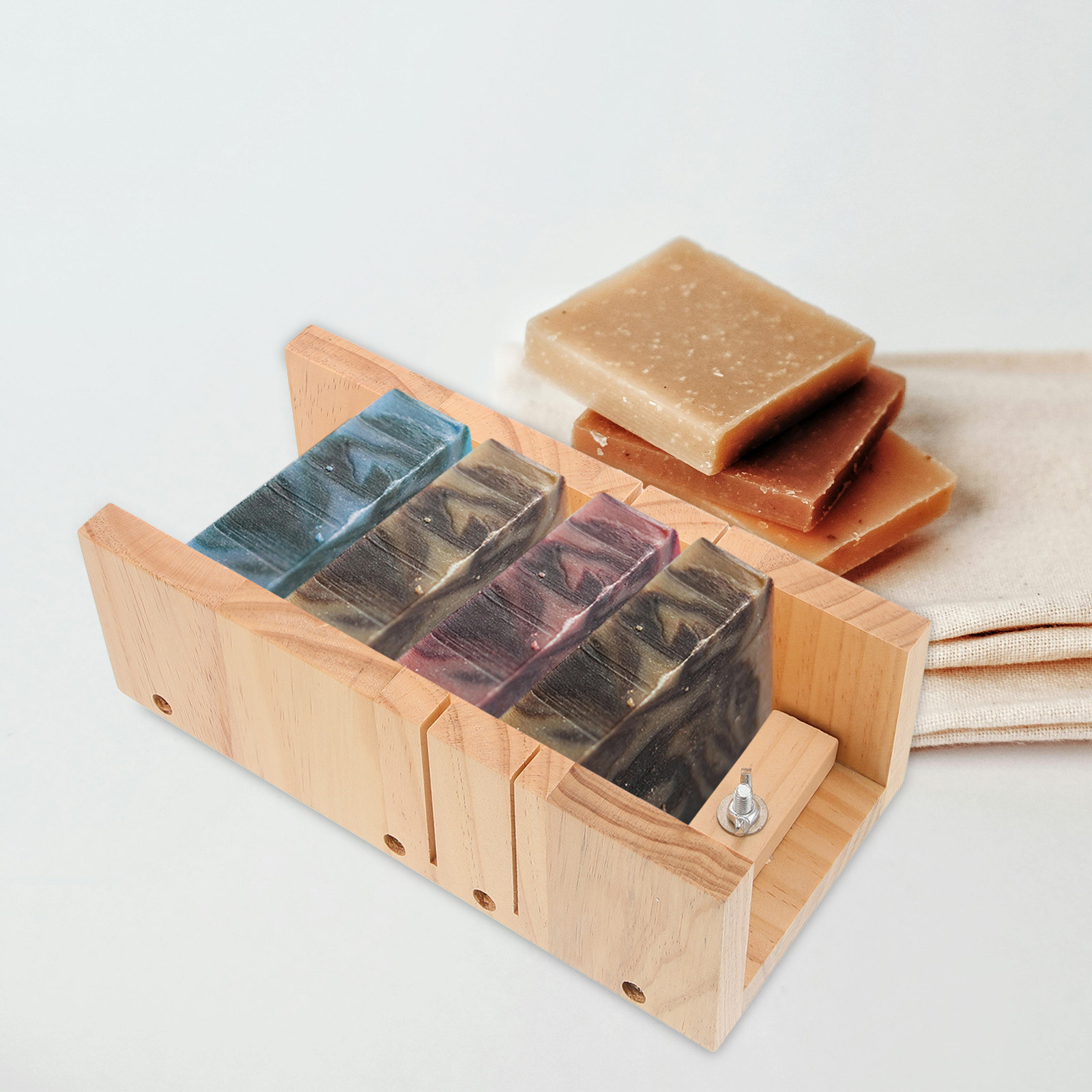 Soap Making With Soap Base - Wooden Soap Cutter Mold with Double