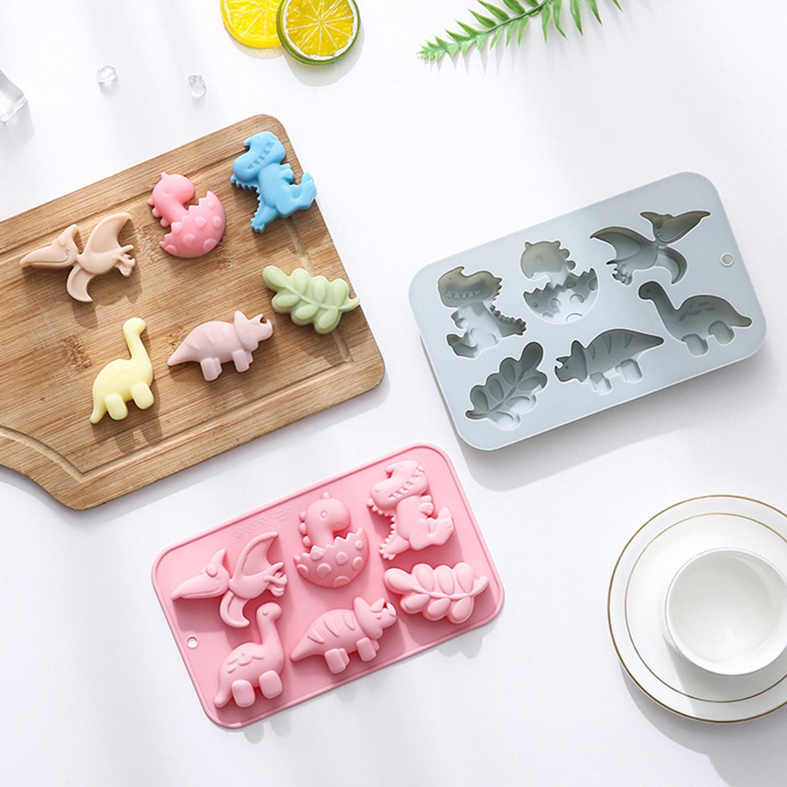Soap Making Oven - Silicone 6 Cavities Dinosaur Jello Molds