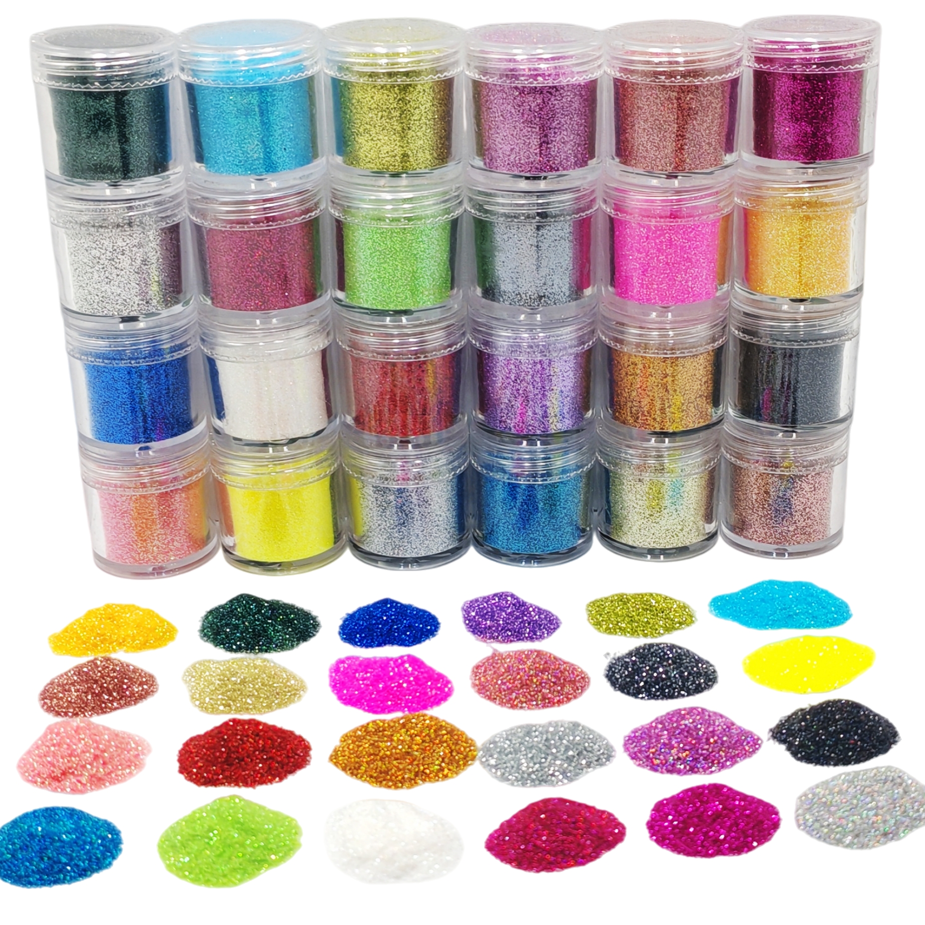 Soap Making Books - 24-Color Cosmetic Iridescent Holographic Fine Glitter