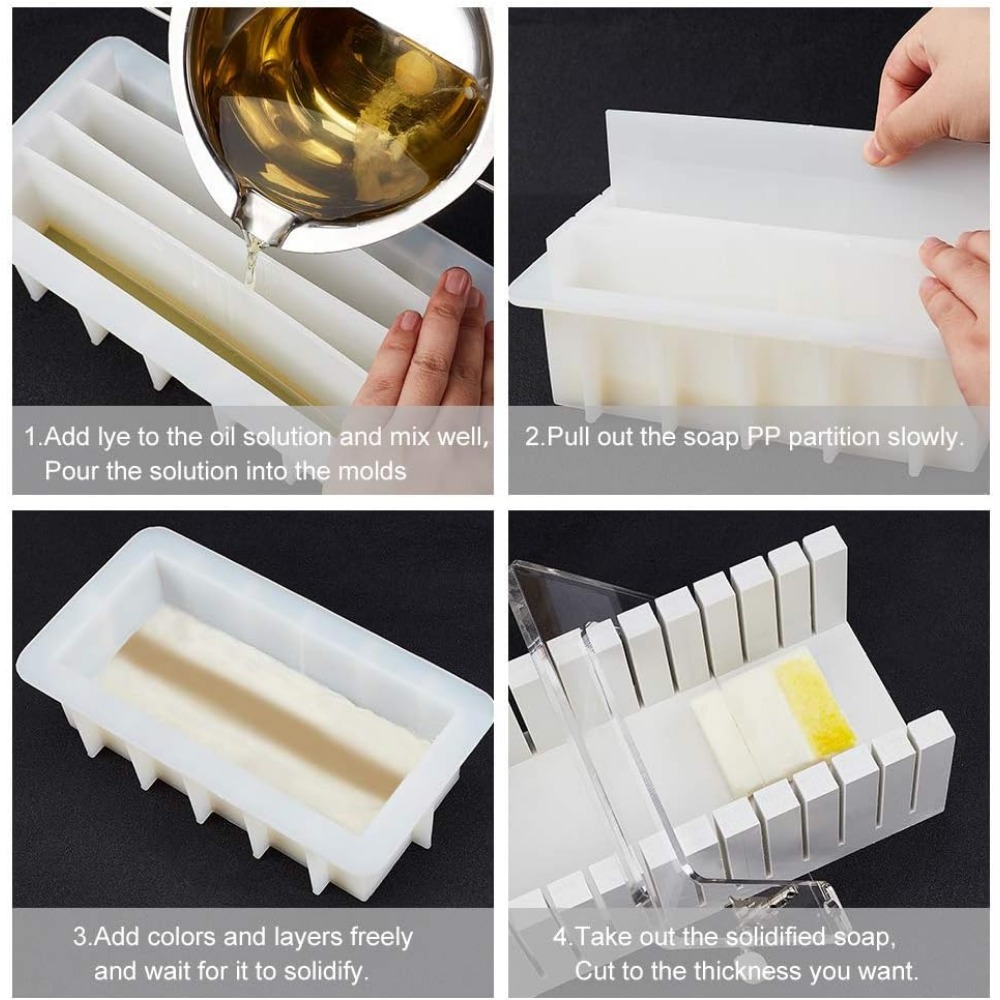 1 Pack 5pcs Silicone Loaf Soap - Soap Making For Beginners Book incelemesi ve fiyatı