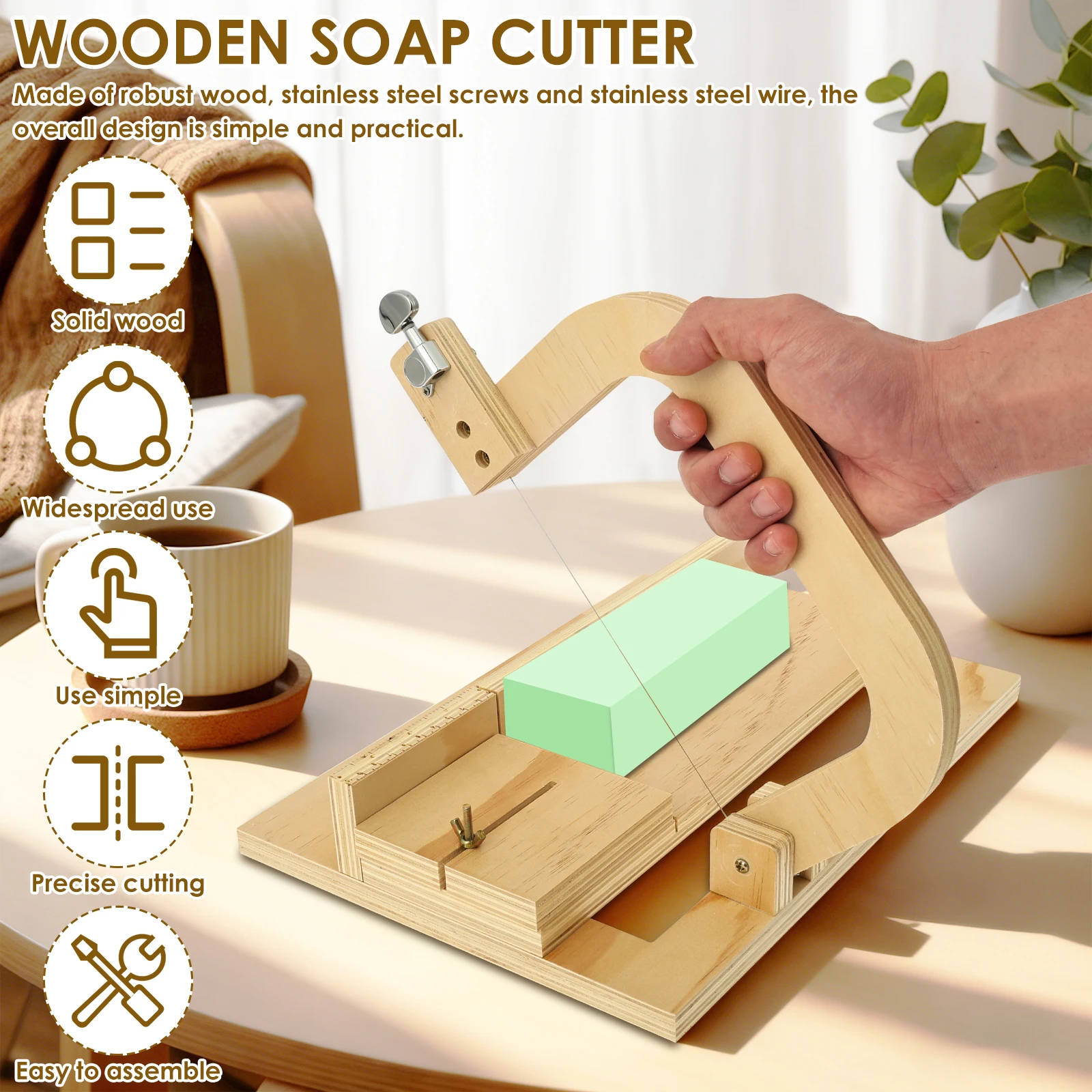 Wooden Soap Cutter Professiona - Soap Making For Beginners Book incelemesi ve fiyatı