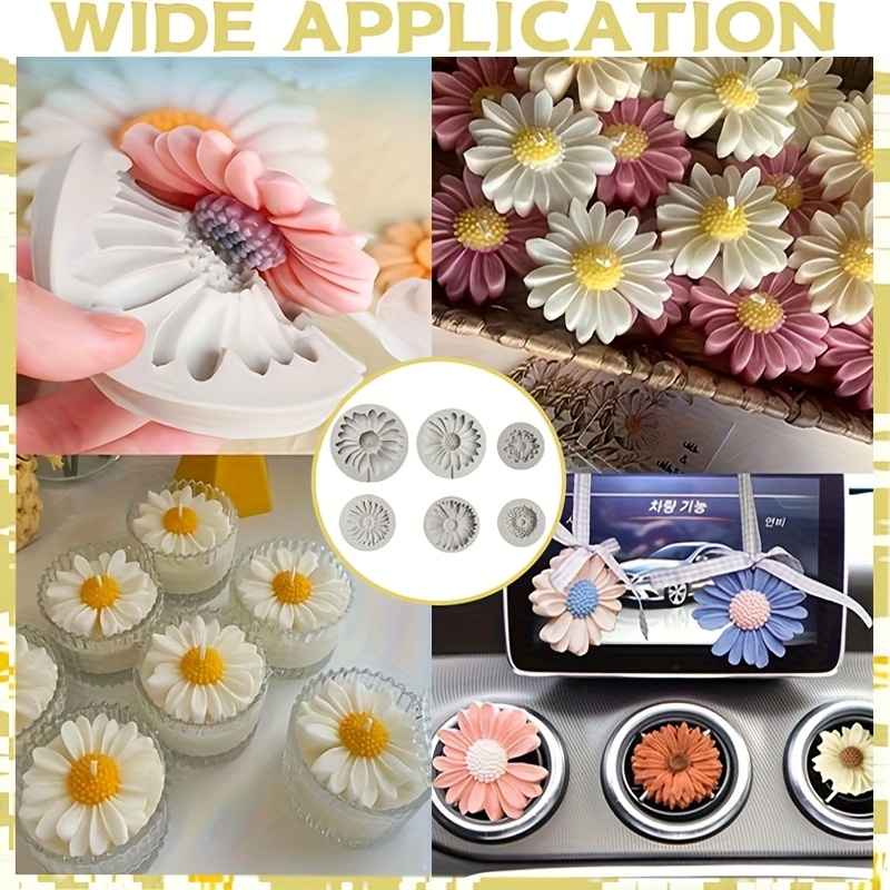 6 Pieces，Sunflower Daisy Silic - Soap Making Oven incelemesi ve fiyatı
