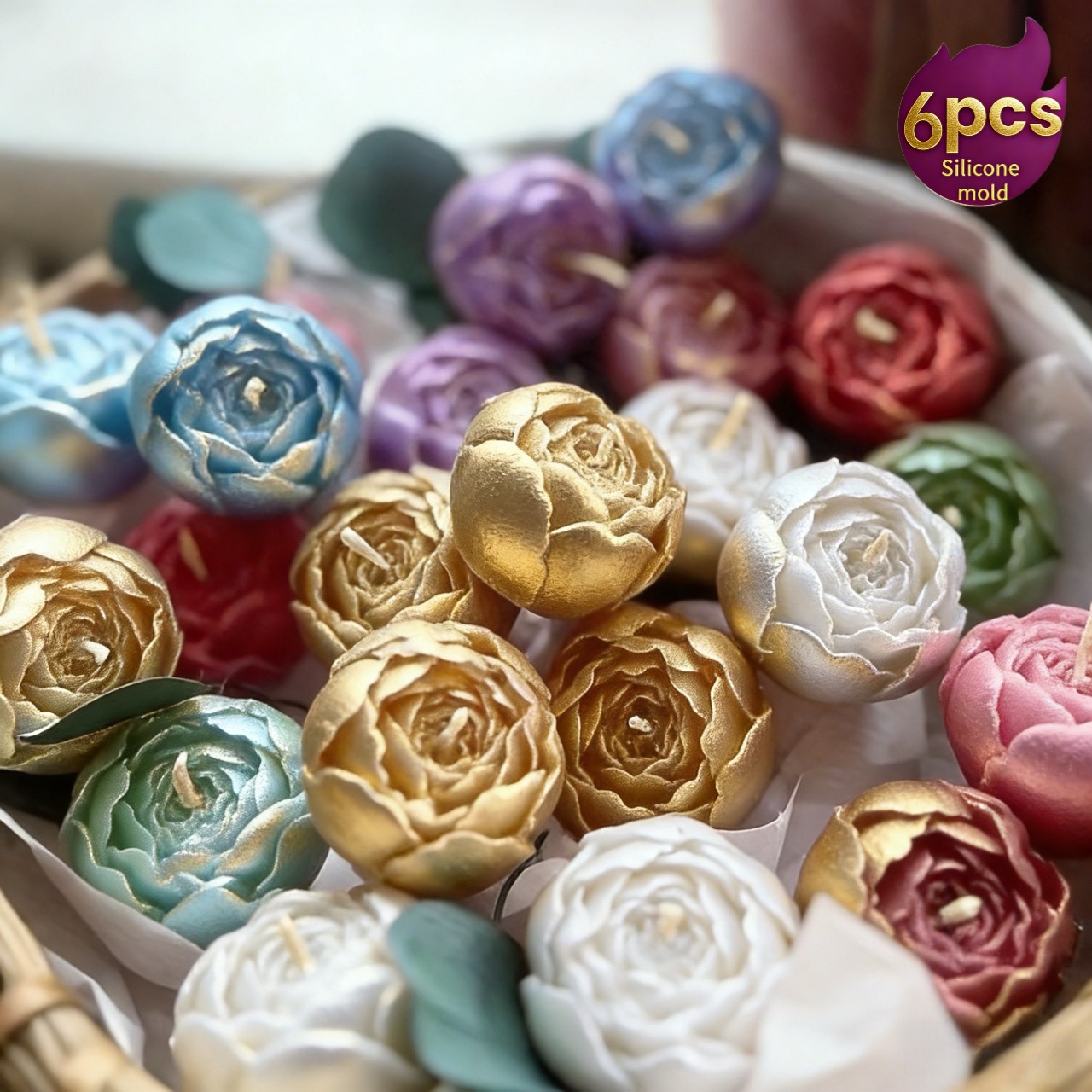 6 Pieces of Exquisite Rosebud  - Soap Making Designs incelemesi ve fiyatı