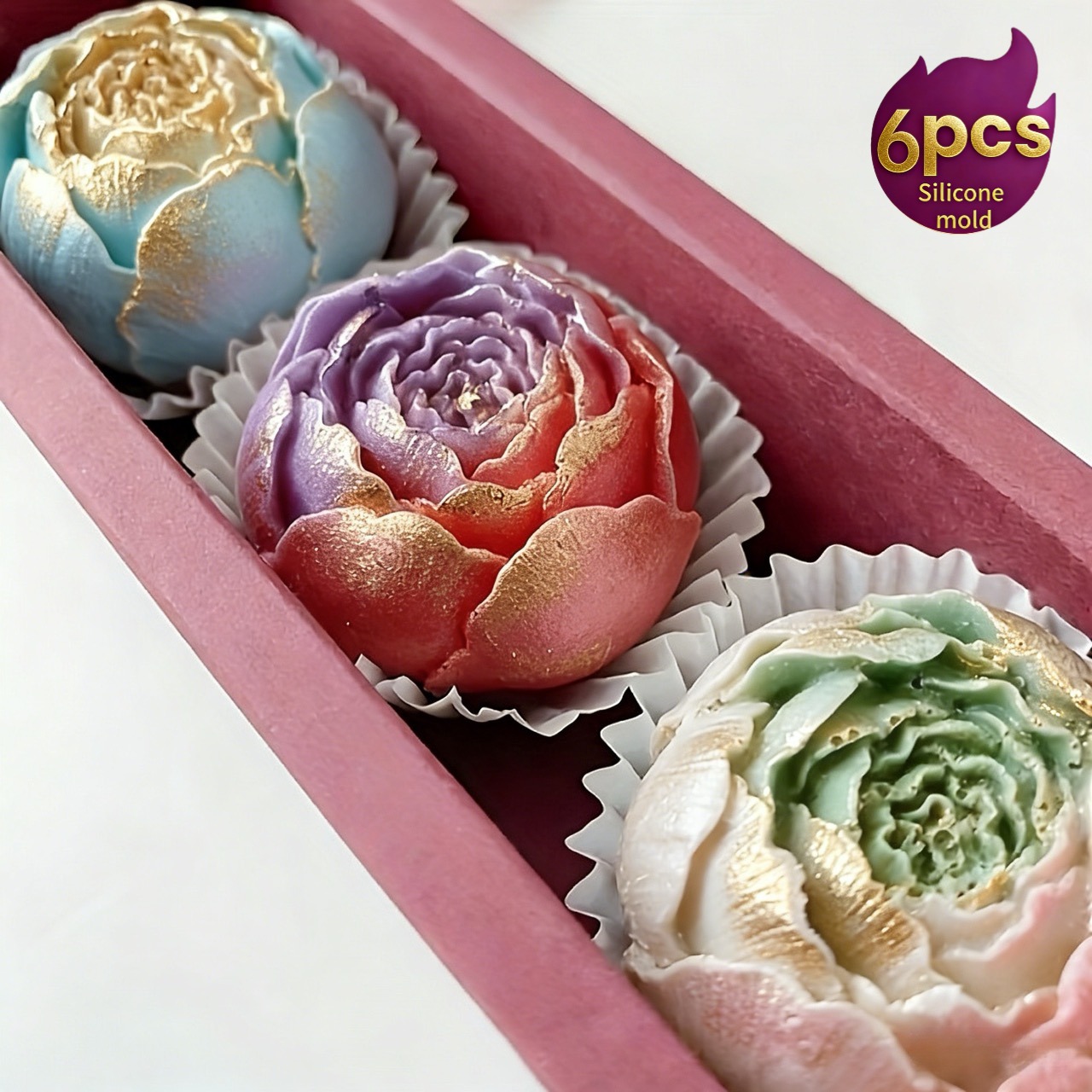 6 Pieces of Exquisite Rosebud  - Soap Making Designs incelemesi ve fiyatı