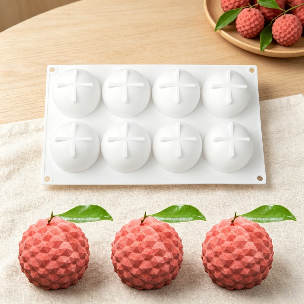 8‑Cavity Lychee Silicone Mold  - Soap Making Oven incelemesi ve fiyatı