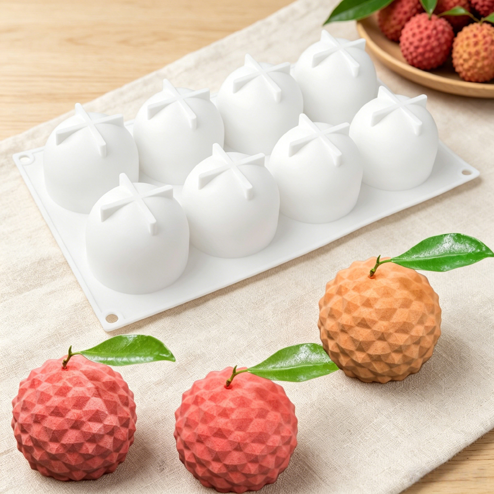 8‑Cavity Lychee Silicone Mold  - Soap Making Oven incelemesi ve fiyatı
