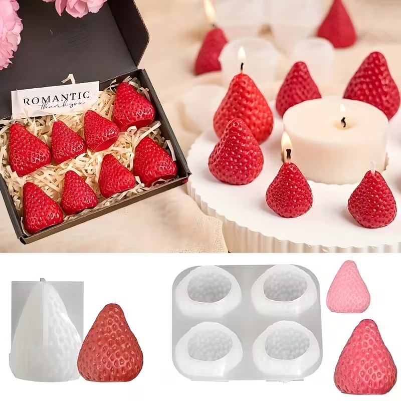 Strawberry Silicone Candle Mol - Soap Making Oven incelemesi ve fiyatı
