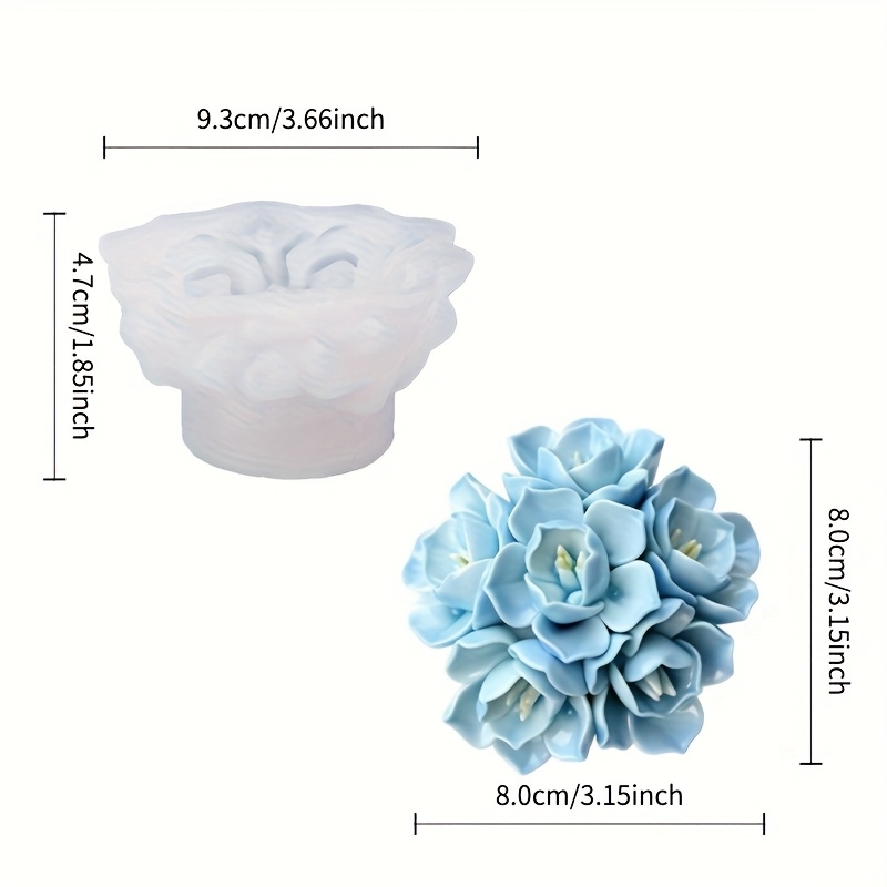 1 Hydrangea Candle Silicone Mo - Soap Making Molds incelemesi ve fiyatı