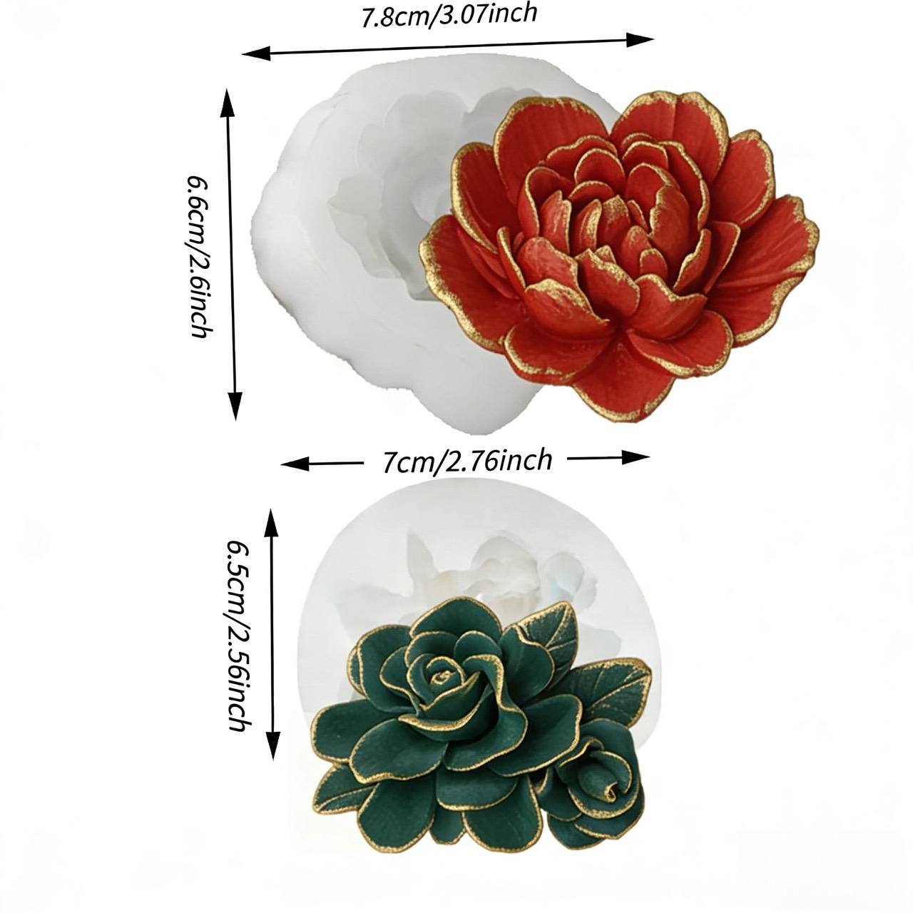 2-Piece 3D Heart-Shaped Garden - Soap Making Designs incelemesi ve fiyatı