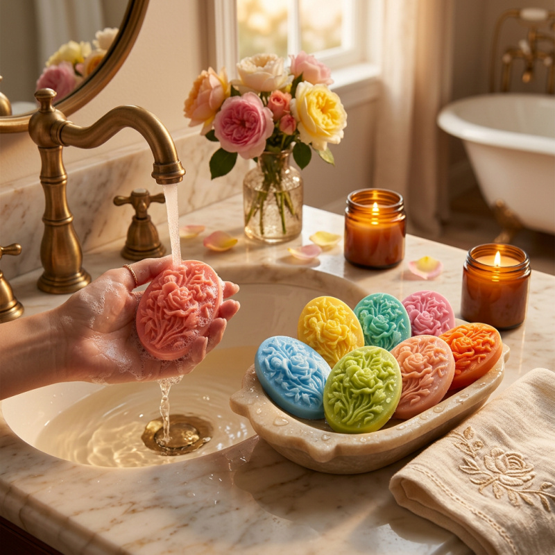 4 Silicone mold with flower sh - Soap Making Oven incelemesi ve fiyatı