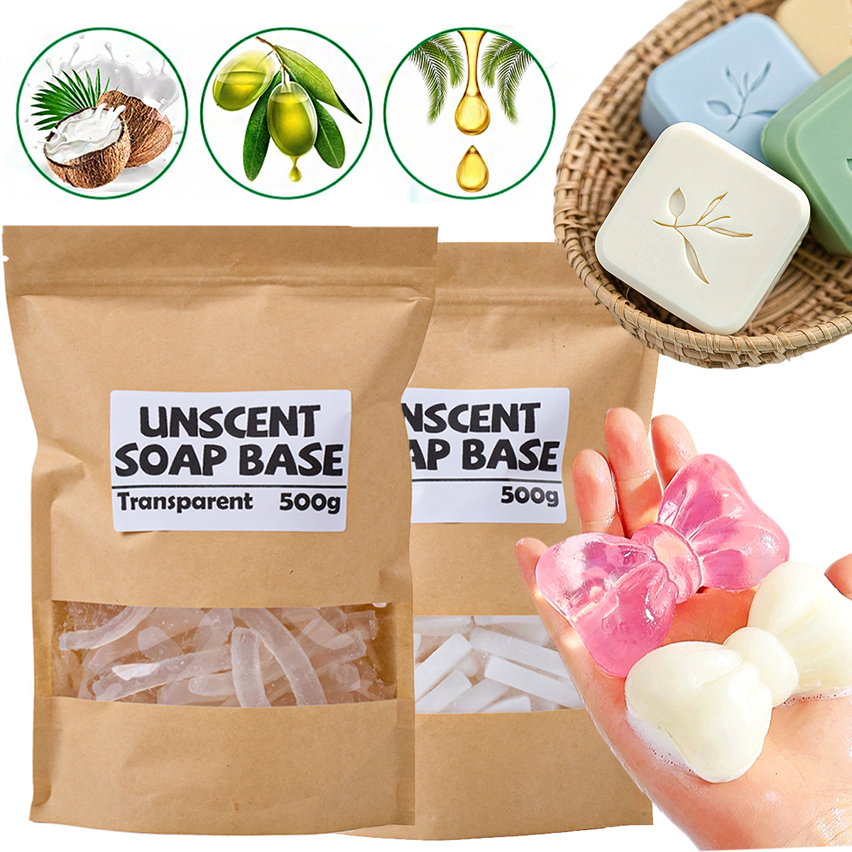 500g/package Handmade Soap Bas - Soap Making With Soap Base incelemesi ve fiyatı